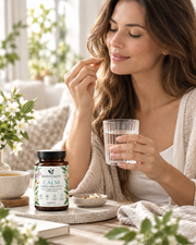 BIOVITALITI CALM - prise d'une gélule avec un verre d'eau